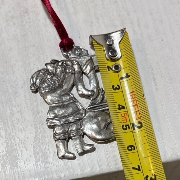 Pewter Christmas Ornament 1993 Seagull Santa Hanging Stockings Canada - Picture 5 of 5